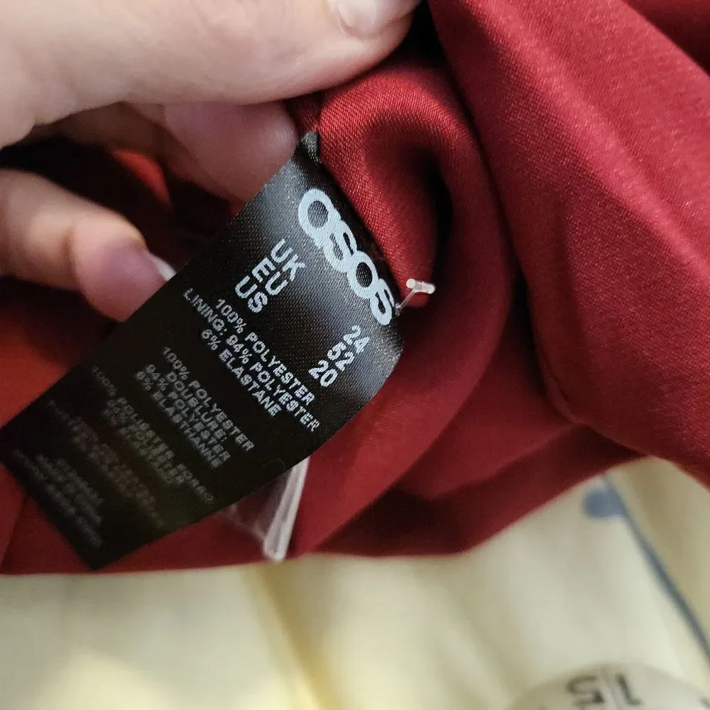 NWT ASOS Curve size 24 Bordeaux blazer - Picture 7 of 8